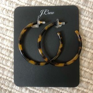 J. Crew Tortoise Hoop Earrings - NWT